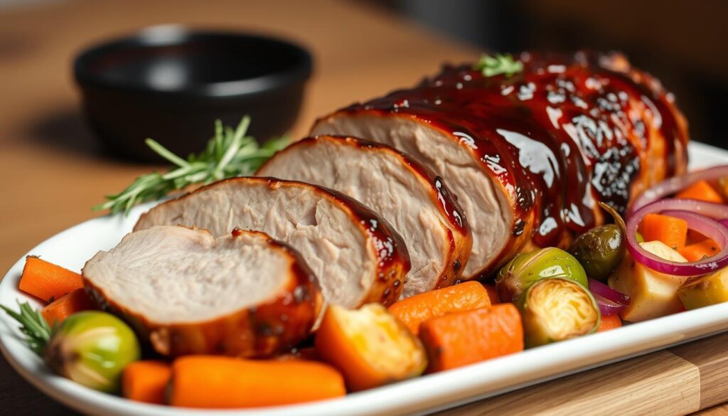 Brown Sugar Balsamic Glazed Pork Tenderloin