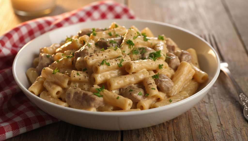 Creamy Beef Pasta Recipe