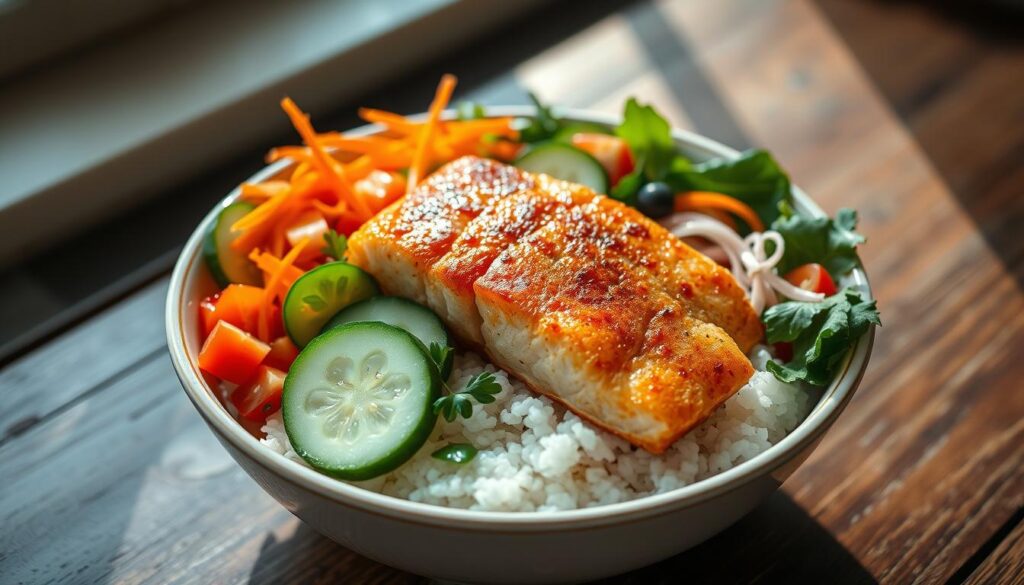 Crispy Salmon Bowls