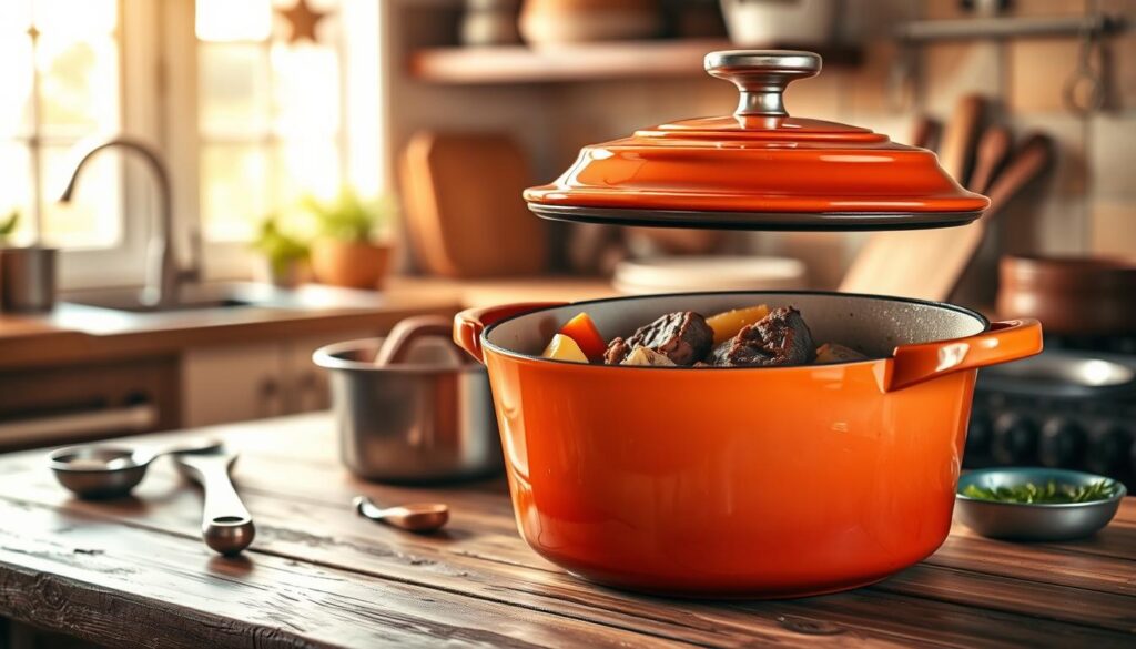 Dutch oven braising equipment for tender beef