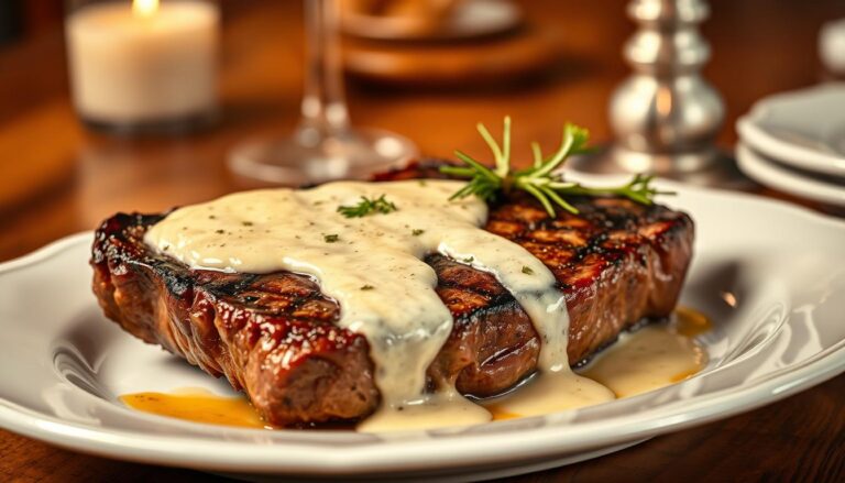 Juicy Steak with Creamy Garlic Sauce