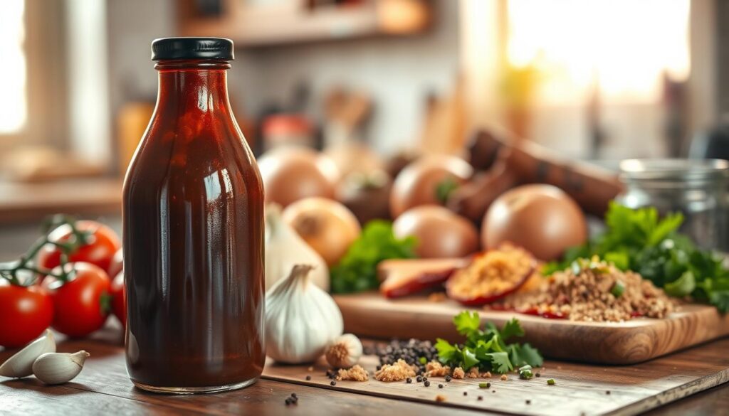 homemade BBQ sauce ingredients for pulled pork