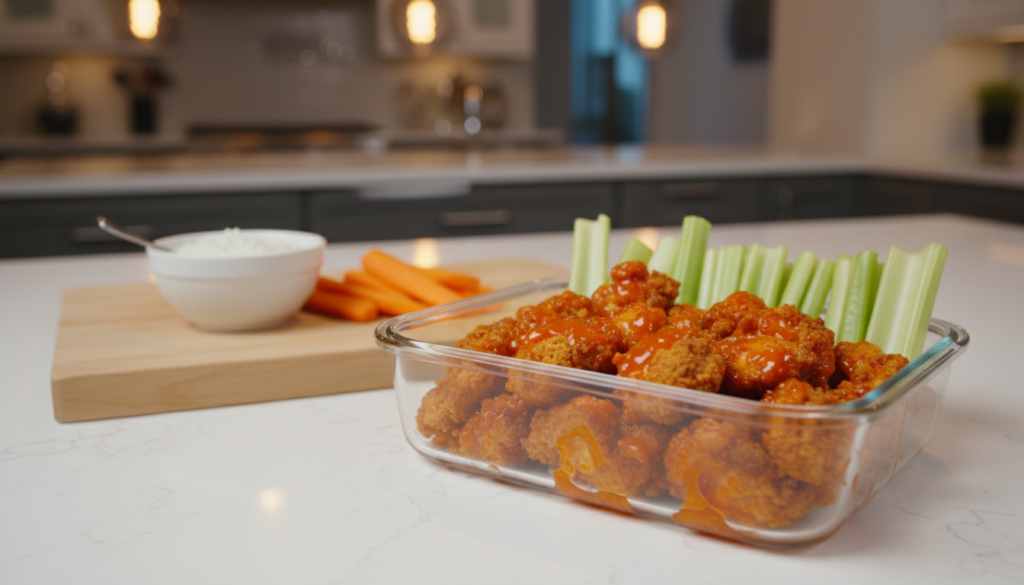 homemade buffalo chicken storage container