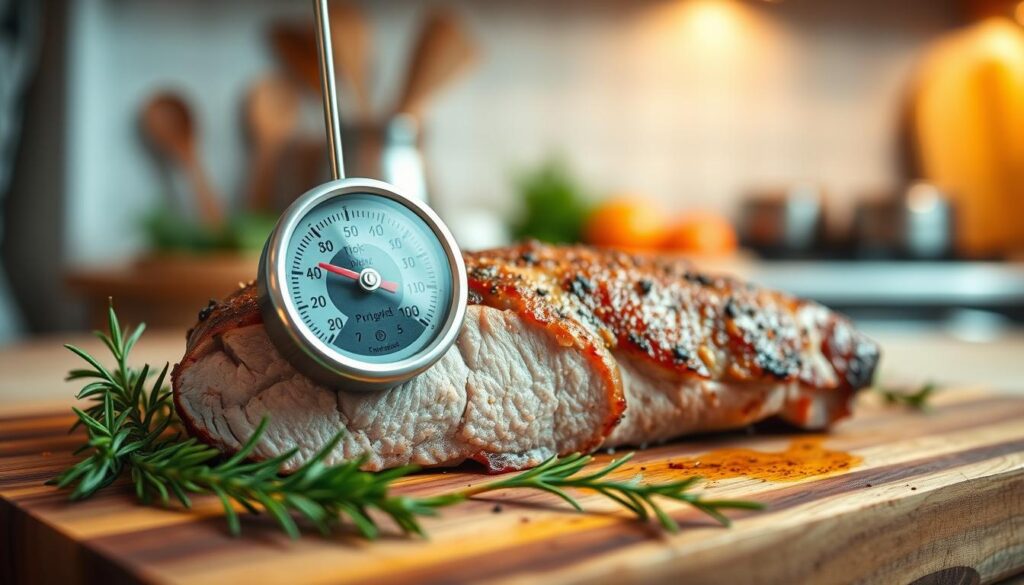 meat thermometer use for checking pork internal temperature