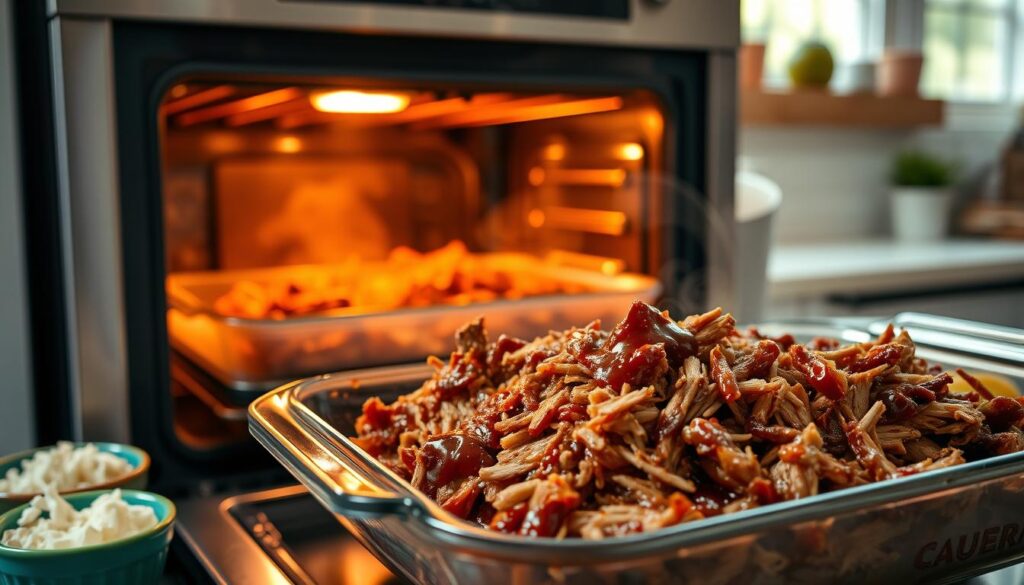 reheating BBQ pulled pork in oven