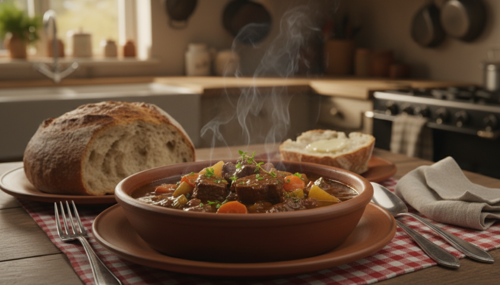 winter comfort food beef stew serving suggestions